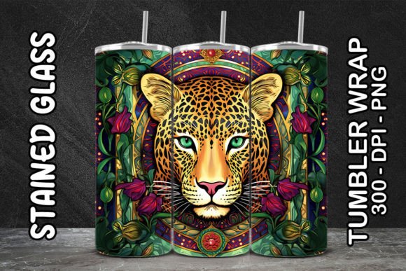 3D Cheetah Mystical Tumbler: Digital Sublimation Design