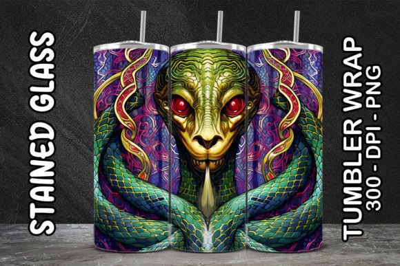 3D King Cobra Mystical Tumbler 2 Design
