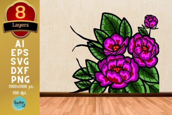 3D Layered Bouquet of Roses: Digital Cut Files
