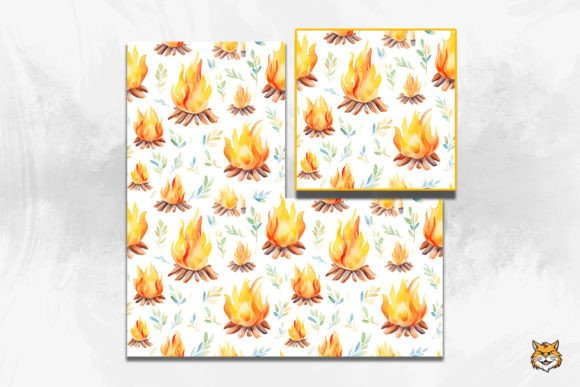 Autumn Bonfire Seamless Pattern 1: Creative Applications for Seasonal Design