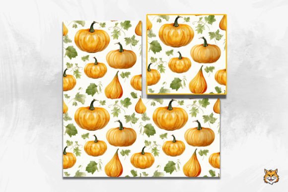 Autumn Gourds Seamless Pattern 1 Design Guide