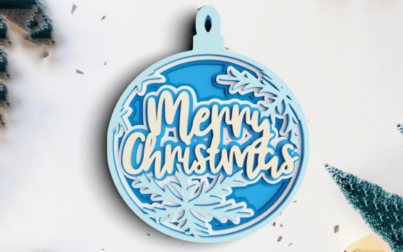 Christmas Ornament SVG DXF 6 Layers: Crafting Dimensional Holiday Decor