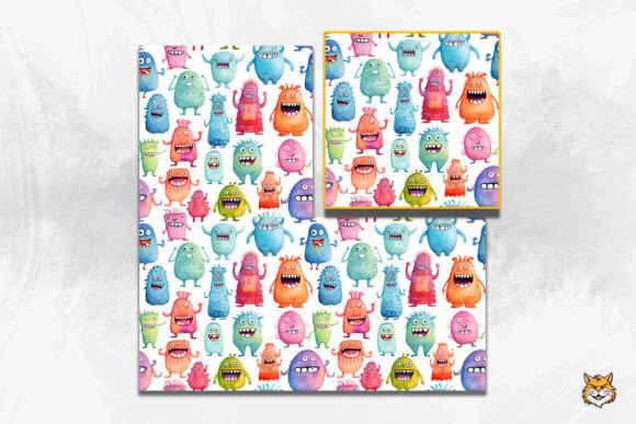 Colorful Monsters Seamless Pattern: A Versatile Design Resource for Creative Projects