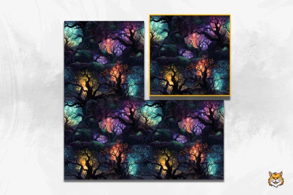 Enchanted Trees Seamless Pattern 3 Design Guide