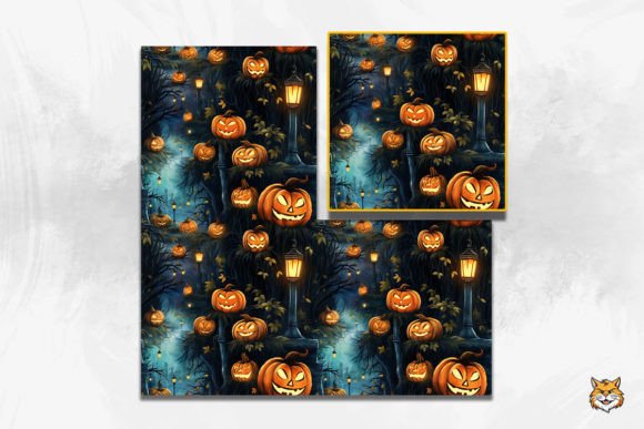 Evaluating the Haunted Pumpkin Alley Seamless Pattern for Seasonal Design Projects