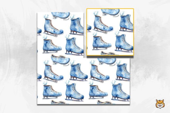 Ice Skates Seamless Pattern 1: Elevating Winter Design Projects