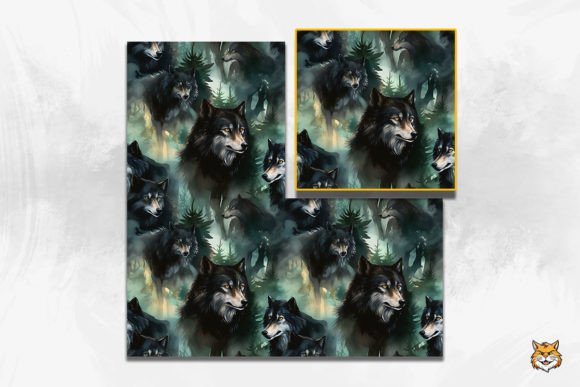 Sinister Wolves Seamless Pattern 1: Elevating Dark Aesthetics in Modern Design