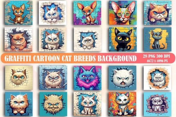 Unleashing Creativity: A Complete Guide to 3D Graffiti Cartoon Cat Backgrounds