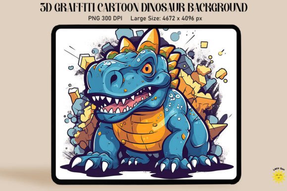 Unleashing Creativity with the 3D Graffiti Cartoon Pachycephalosaurus Digital Asset