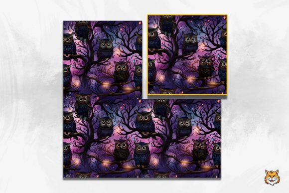 Wicked Owls Seamless Pattern 3: A Versatile Design Resource for Creative Projects